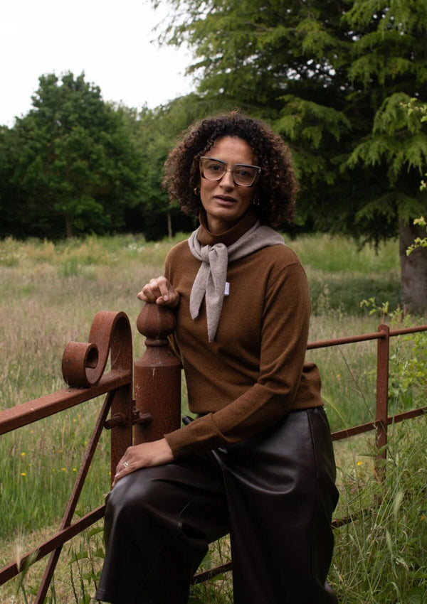 Martha 100% Wool Roll Neck | Chalk Jumper Chalk