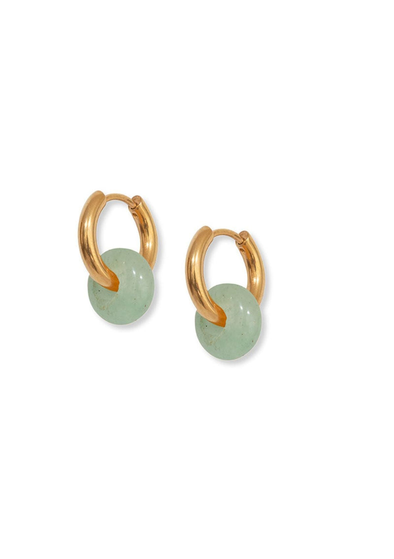 Mint Agate Hoops | A Weathered Penny Earrings A Weathered Penny