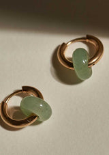 Mint Agate Hoops | A Weathered Penny Earrings A Weathered Penny