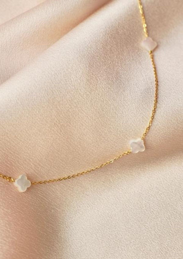 Mother or Pearl Clover Necklace | Victoire Collection Necklace Victoire Collection