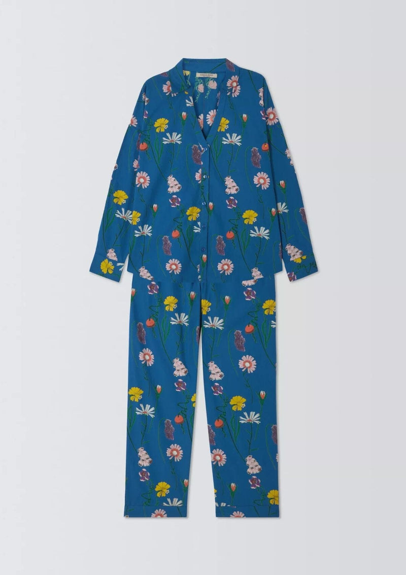 Cotton Field Flowers Pyjamas | Navy | Their Nibs Pyjamas Their Nibs