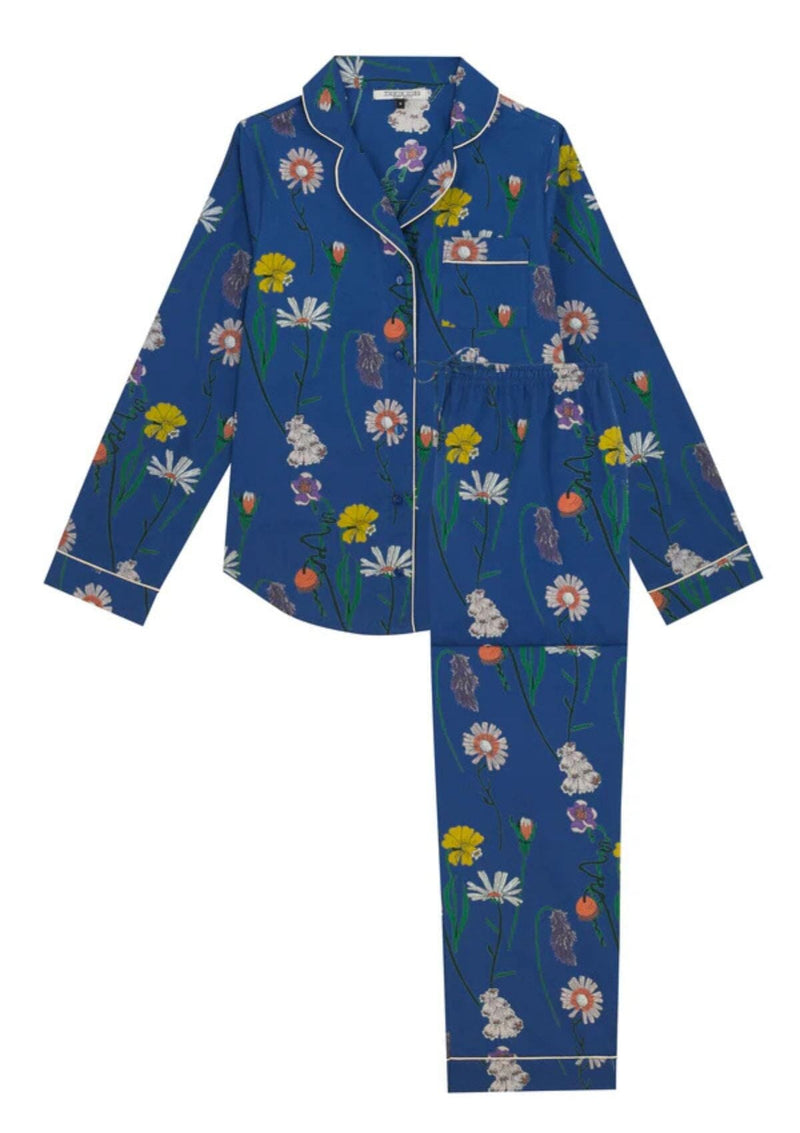 Cotton Field Flowers Pyjamas | Navy | Their Nibs Pyjamas Their Nibs