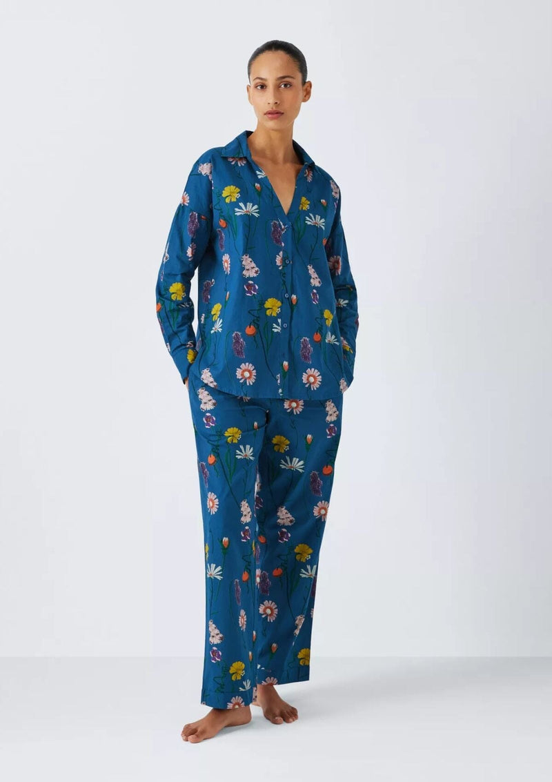 Cotton Field Flowers Pyjamas | Navy | Their Nibs Pyjamas Their Nibs