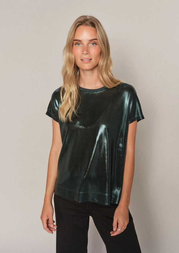 Nivola O-Neck Metallic Tee | Mos Mosh Top MOS MOSH