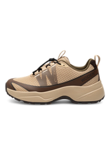 Beige and brown sneaker on a white background