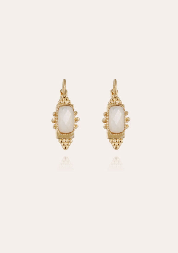 Serti Talisman small size - White Mother-of-pearl | Gas Bijoux Earrings Gas Bijoux