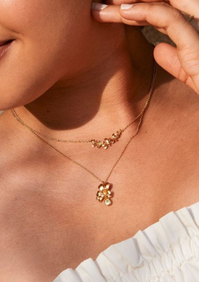 Sprouting Rosette In-Line Necklace | Alex Monroe Necklace Alex Monroe