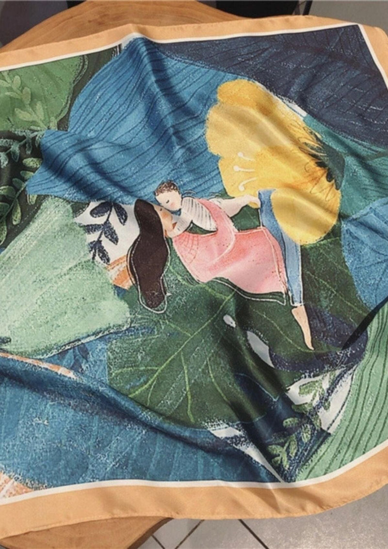 Mother and Child Vegan Silk Scarf Scarf Sue Silk