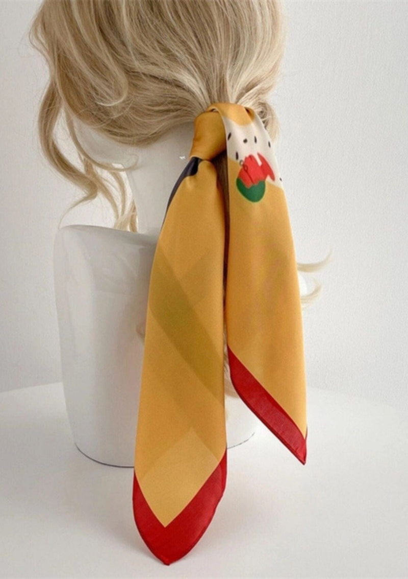 Yellow Dancer Vegan Silk Scarf Scarf Sue Silk