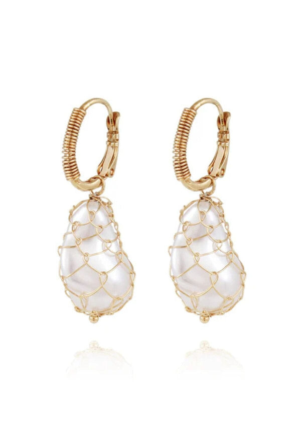 Tao Biwa Drop earrings | 24kt Gold Plate | Gas Bijoux Earrings Gas Bijoux