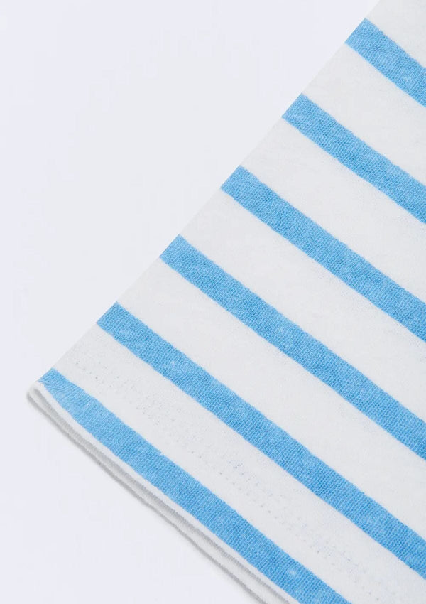 Linen Blend Striped Tee | Ese O Ese