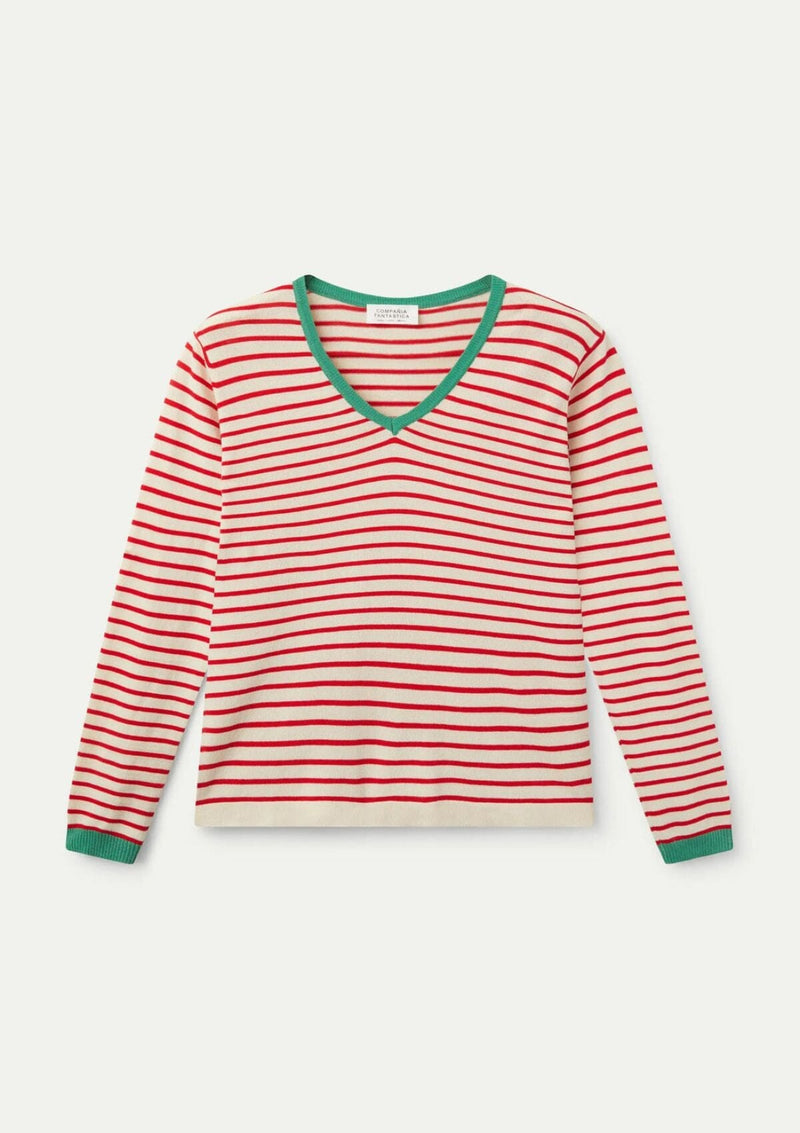 Striped V-neck Jumper | Compania Fantastica Jumper Compania Fantastica