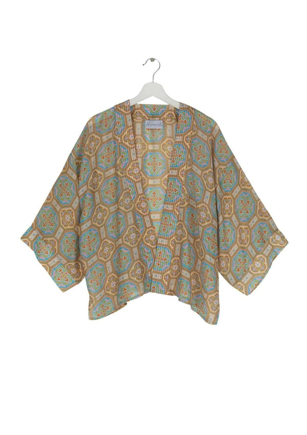 Vintage Tile Blue Kimono | One Hundred Stars Kimono Jacket One Hundred Stars