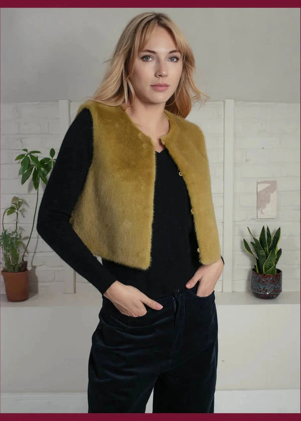 Edelweiss Faux Fur Gilet | Nook London Gilet Nooki