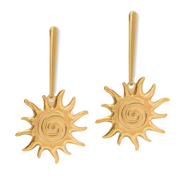 Gold Solar Studs A Weathered Penny Jewellery