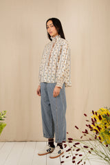 Aida Shirt | Ecru Multi | Bonte London Blouse Bonte