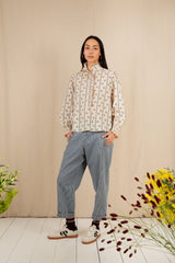 Aida Shirt | Ecru Multi | Bonte London Blouse Bonte
