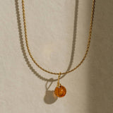 Amber Necklace A Weathered Penny Jewellery