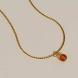 Amber Necklace A Weathered Penny Jewellery