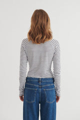 Arense LS Tee Stripe | Basic Apparel Long Sleeve T-Shirt Basic Apparel
