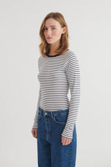 Arense LS Tee Stripe | Basic Apparel Long Sleeve T-Shirt Basic Apparel