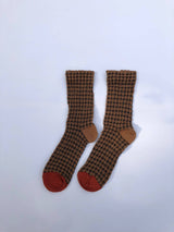 GINGHAM WAFFLE SOCKS - neutral Billy Bamboo