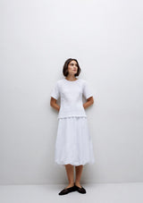 Balloon Hem Skirt | Poplin Cotton | 42876 | Yerse Skirt Yerse
