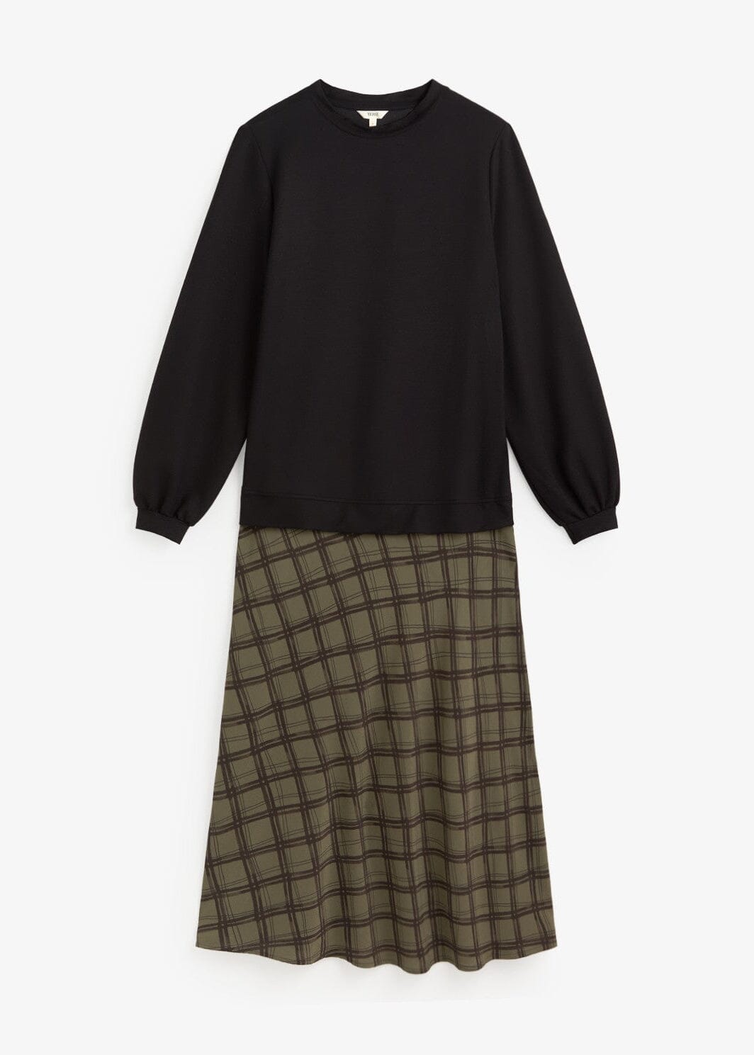 Black Checked Dress | 45480 | Yerse Dress Yerse