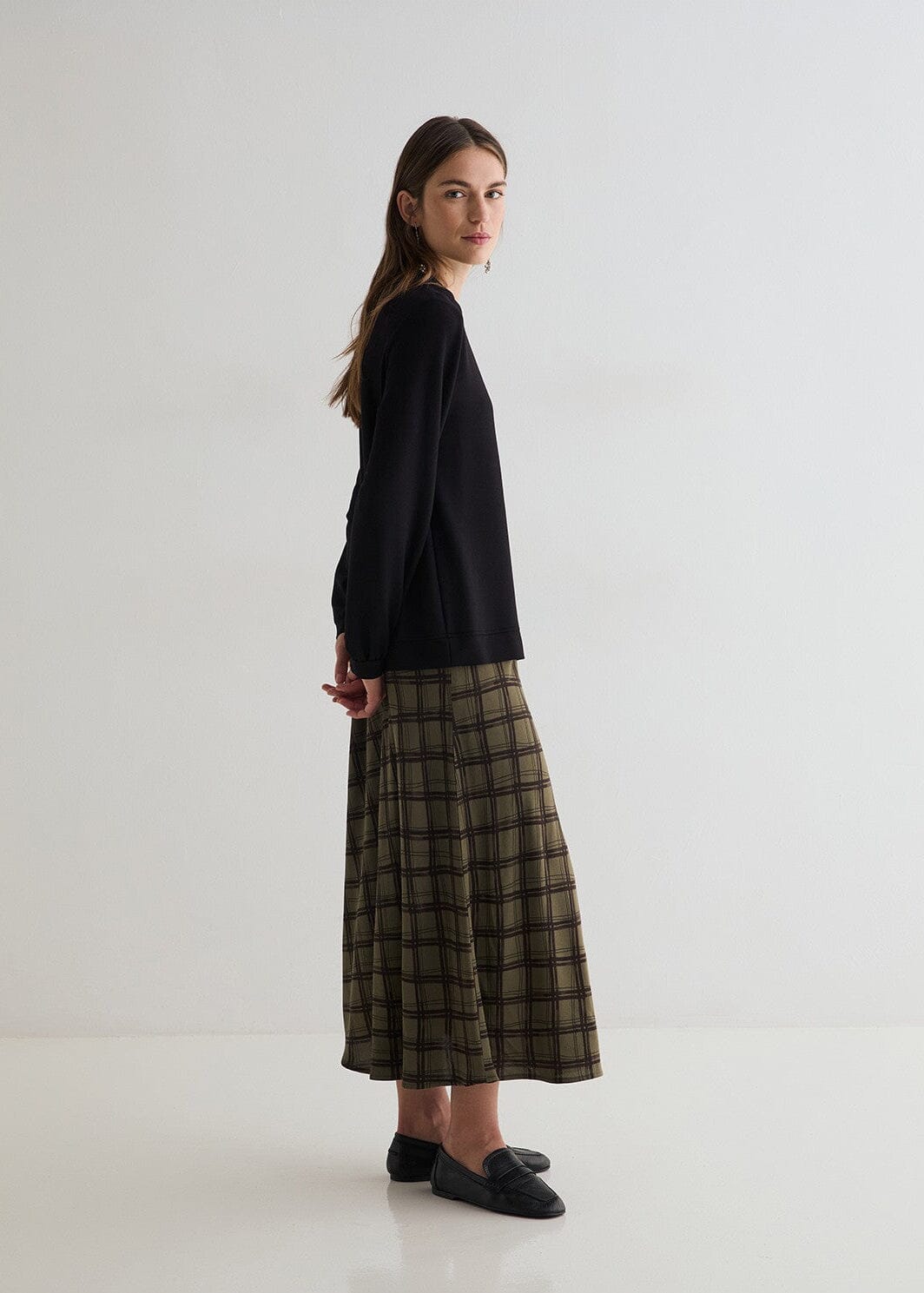 Black Checked Dress | 45480 | Yerse Dress Yerse
