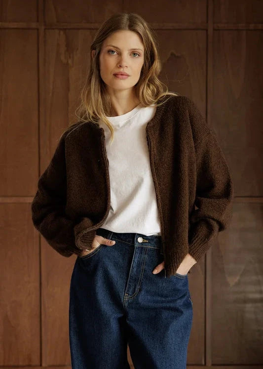 Bomber Style knit with Mohair | Indi & Cold Jumper Indi & Cold