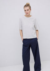 Button Back Round Neck Shirt | 42877 | Yerse Shirt Yerse