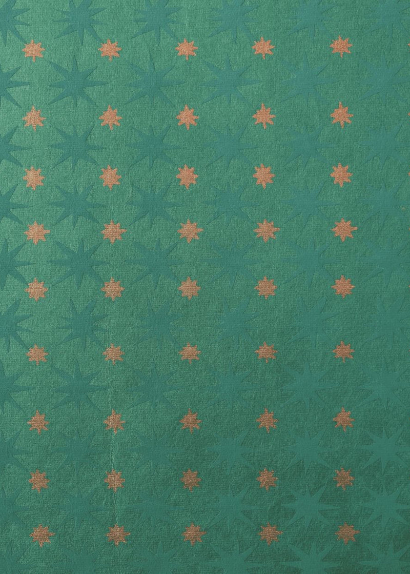 Festive Gift Wrap: Emerald Stars East End Press