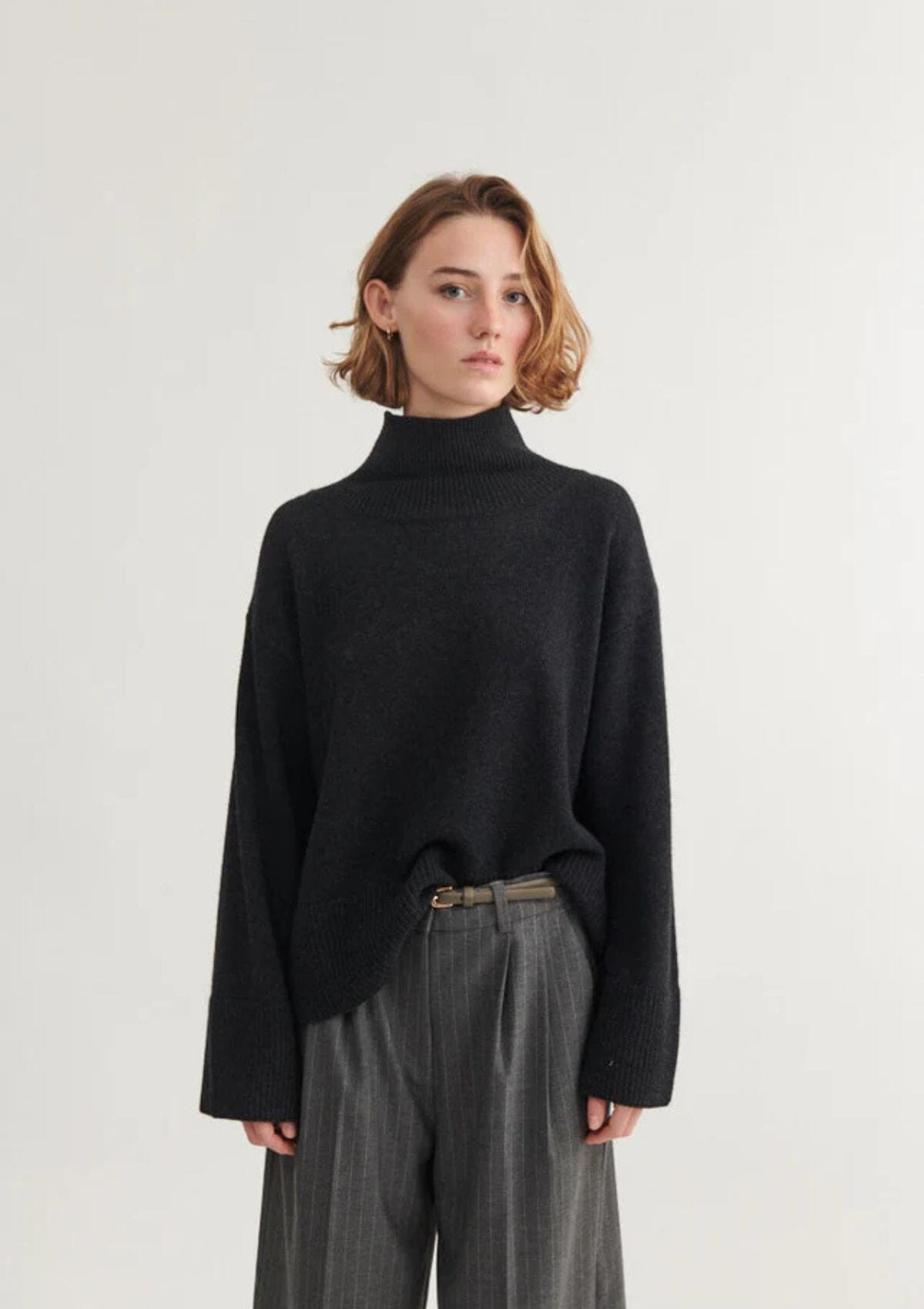 Cady T-Neck Jumper | Basic Apparel Jumper Basic Apparel