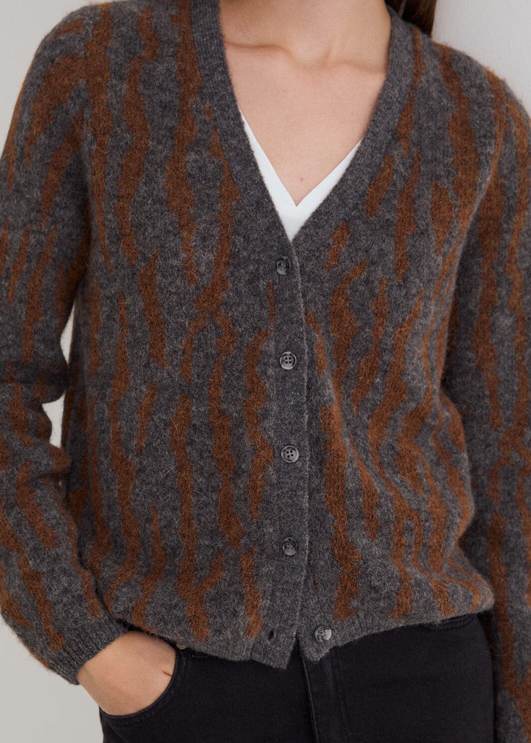 Cardigan Jacquard Animal | 45565 | Yerse Cardigan Yerse