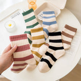 Versatile Stripe Cotton Socks