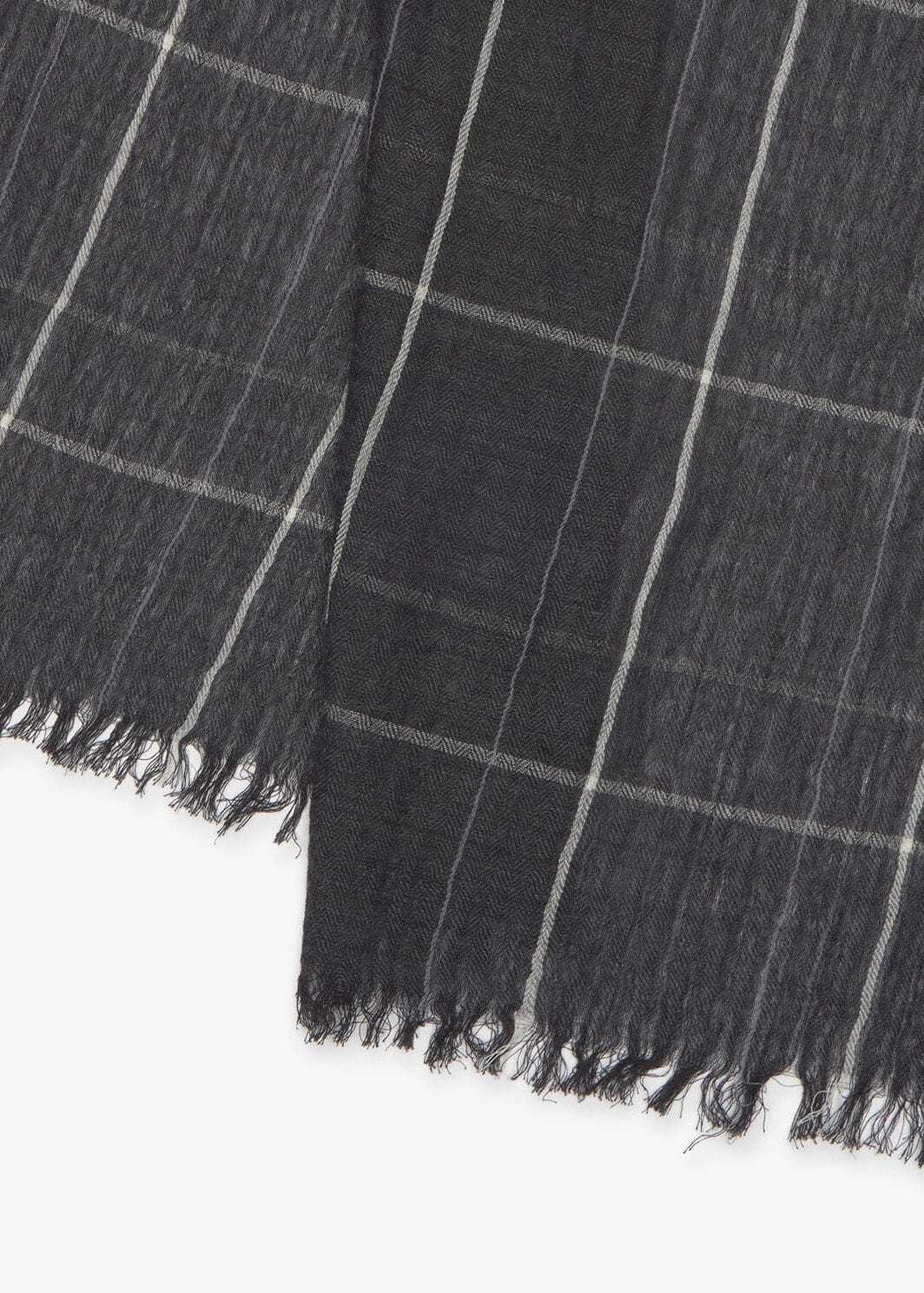 Checked Cotton Wool Blend Scarf | Yerse Scarf Yerse