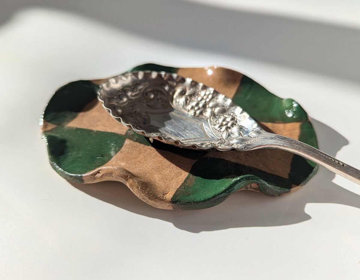 Checked Wavy Spoon Rest Rosie Gore