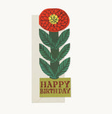 Cheery Red Flower, Happy Birthday Card Hadley
