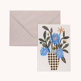 Chequer Vase Card Greeting Card Hadley