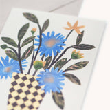 Chequer Vase Card Greeting Card Hadley