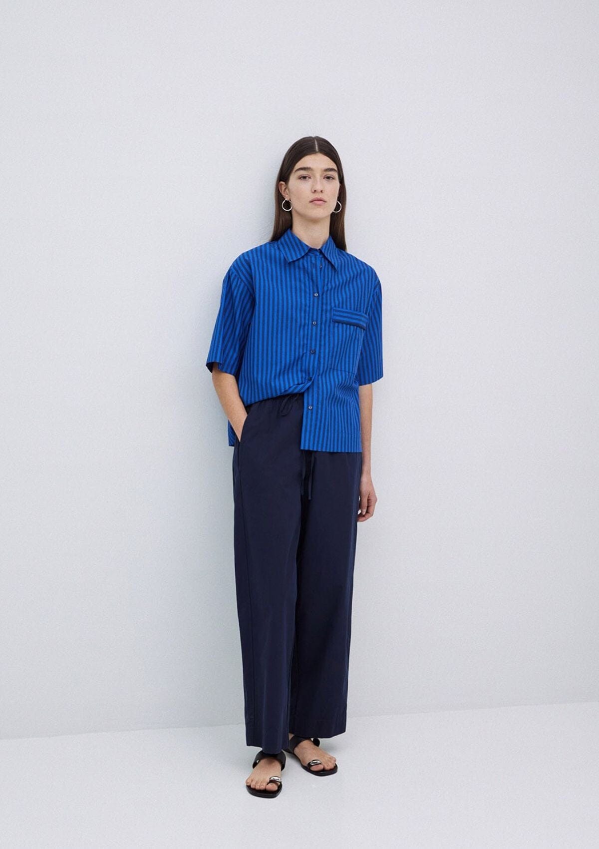 COTTON BALLOON-FIT TROUSERS | 42874 | Yerse Trousers Yerse