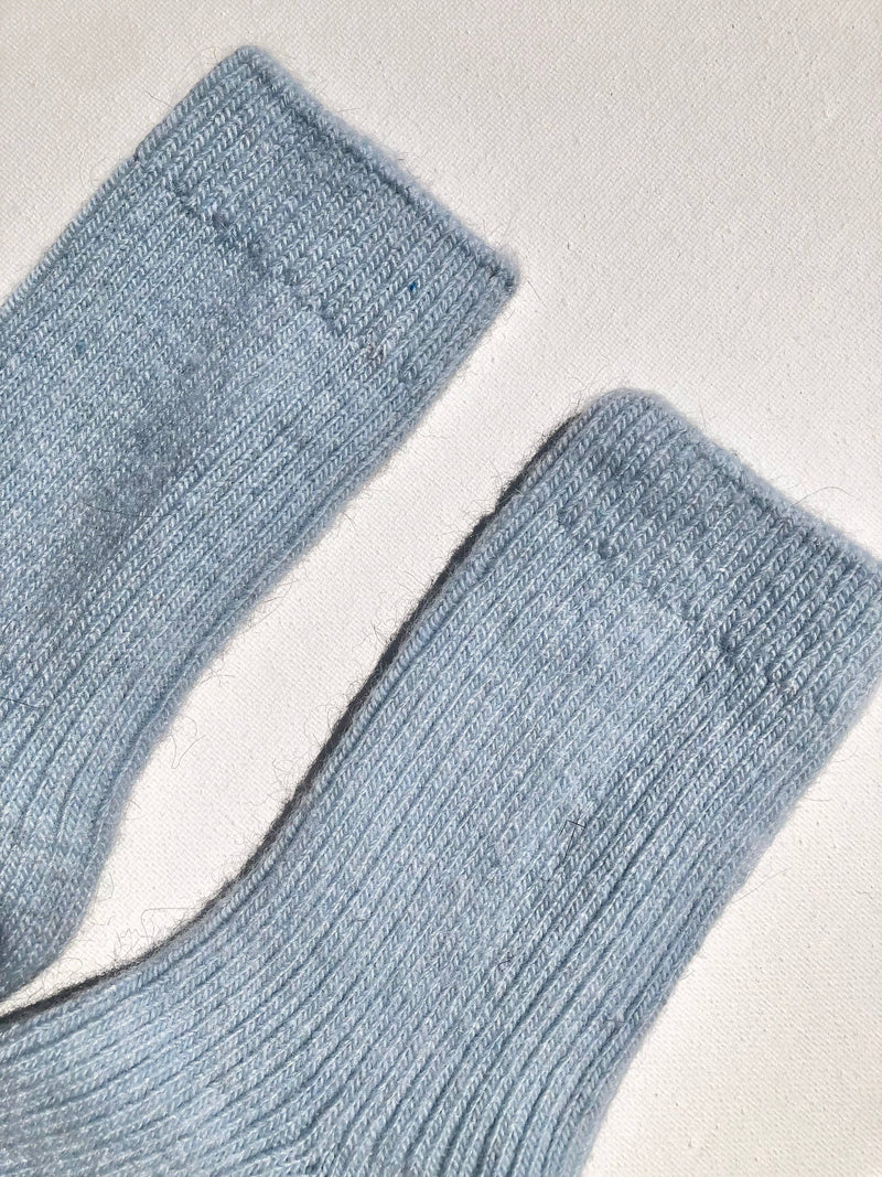 ANGORA WOOL SOCKS - snow pastel Billy Bamboo
