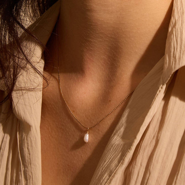 Pearl Droplet Necklace A Weathered Penny Jewellery