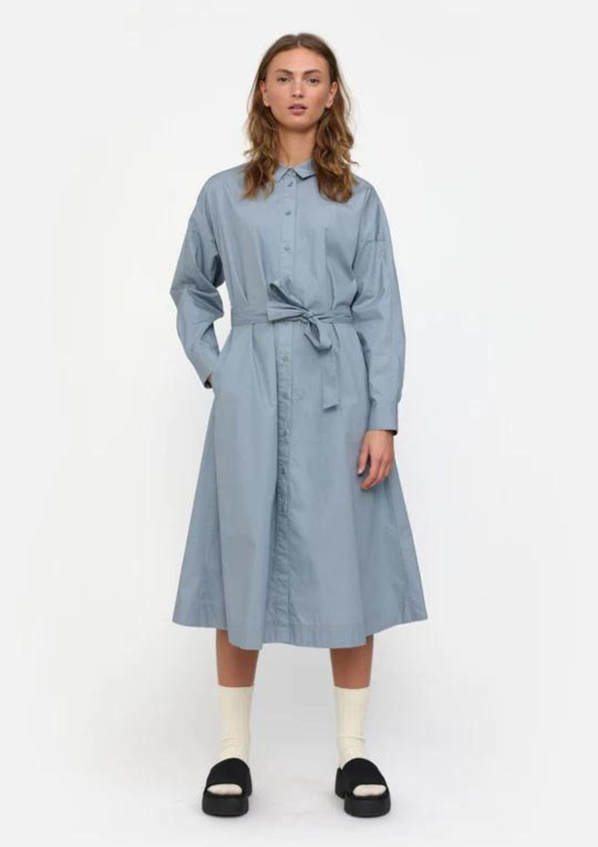 Ellinor LS Midi Shirt Dress | Esmé Studios Dress Esmé Studios