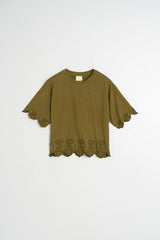Embroidered Border T-Shirt | Indi & Cold T-Shirt Indi & Cold