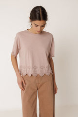 Embroidered Border T-Shirt | Indi & Cold T-Shirt Indi & Cold