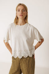 Embroidered Border T-Shirt | Indi & Cold T-Shirt Indi & Cold
