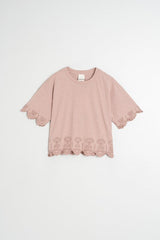 Embroidered Border T-Shirt | Indi & Cold T-Shirt Indi & Cold