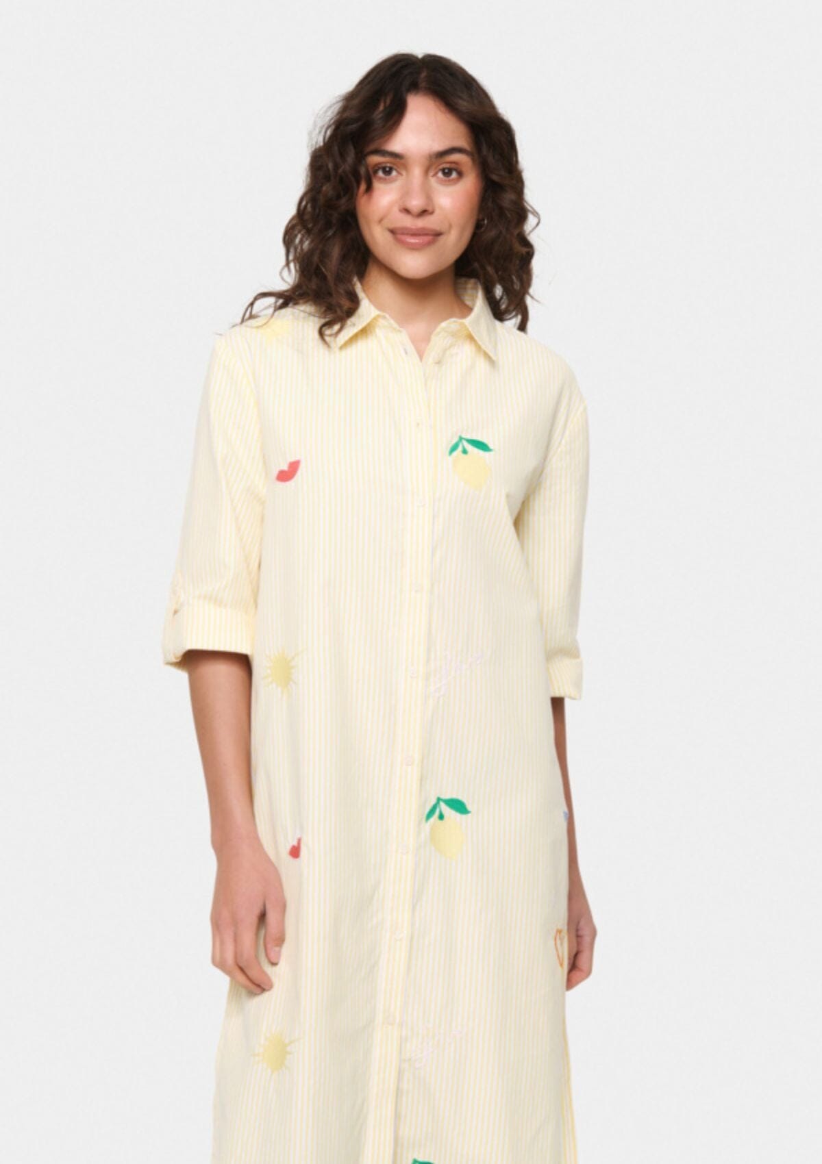 Embroidered Stripe Dress | Zytta | Saint Tropez Dress Saint Tropez