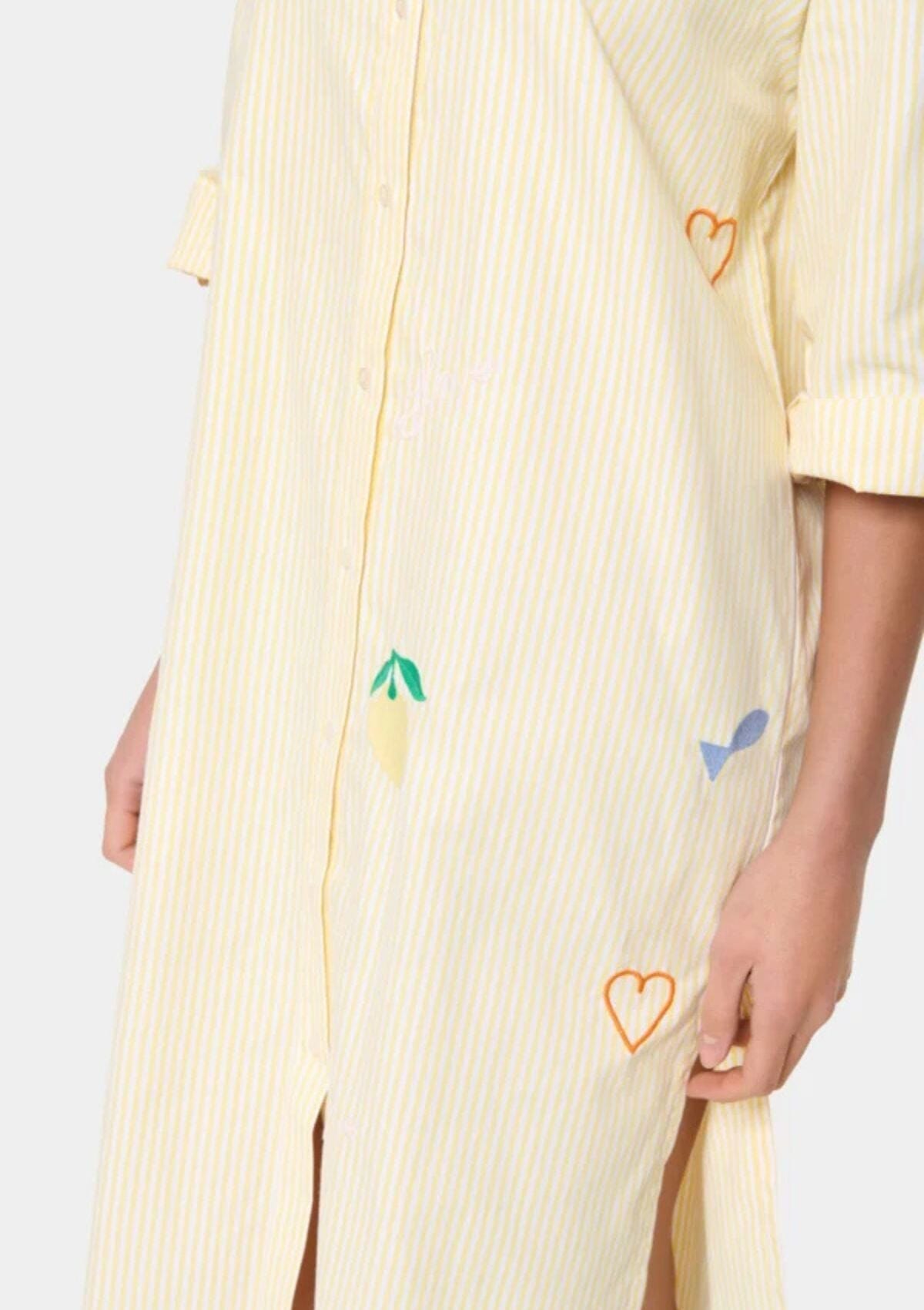 Embroidered Stripe Dress | Zytta | Saint Tropez Dress Saint Tropez